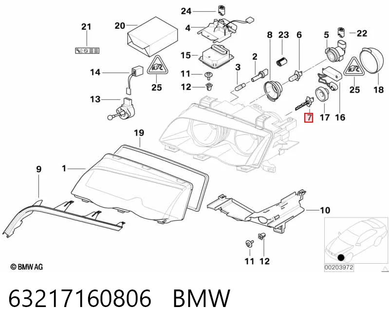 63217160806 BMW Żarówka ksenonowa