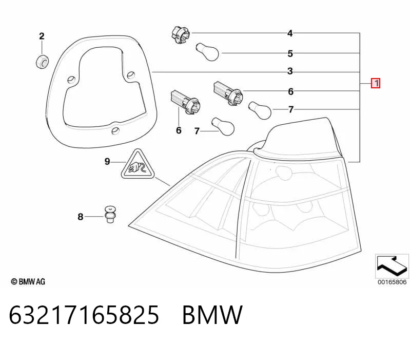 Lampa zespolona tylna lewa BMW 5 