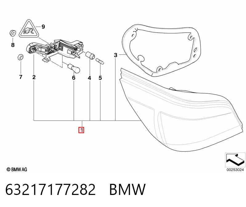 Do koszyka Lampa zespolona tylna prawa BMW 5  E60