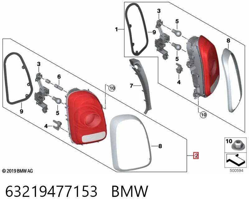 Lampa zespolona tylna lewa do Mini COUNTRYMAN F60