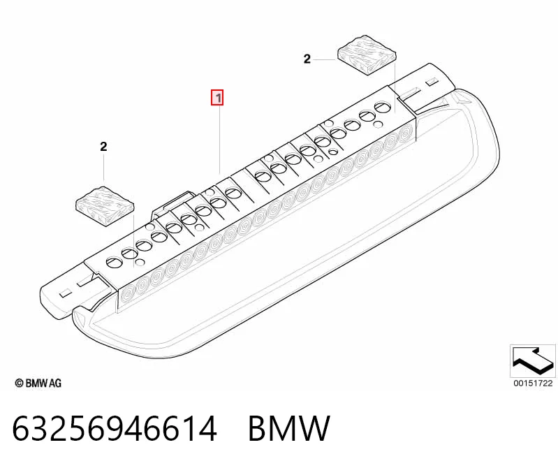 Do koszyka Lampa stop tylna dodatkowa BMW 3  E90