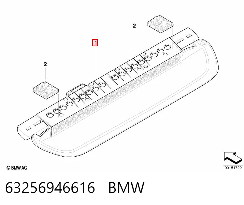 Lampa stop tylna dodatkowa do BMW 3  E90