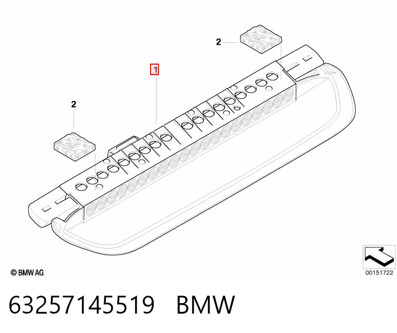  Lampa stop tylna dodatkowa BMW 3 