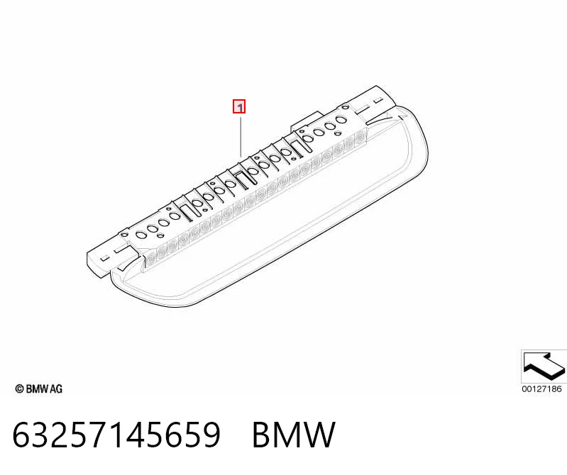 Lampa stop tylna dodatkowa do BMW 5  E60