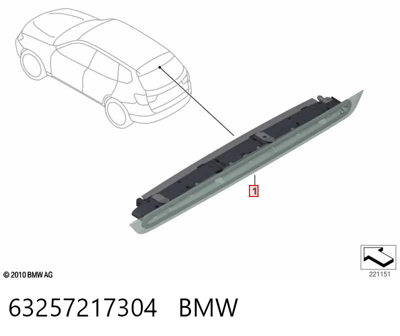 Do koszyka Lampa stop tylna dodatkowa BMW X3  F25