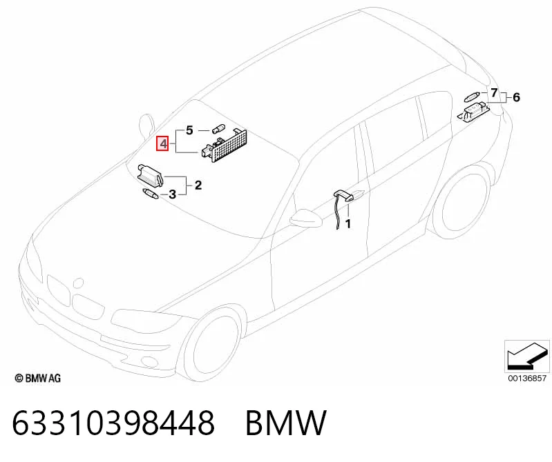63316972605 VAG Lampka oświetlenia kabiny