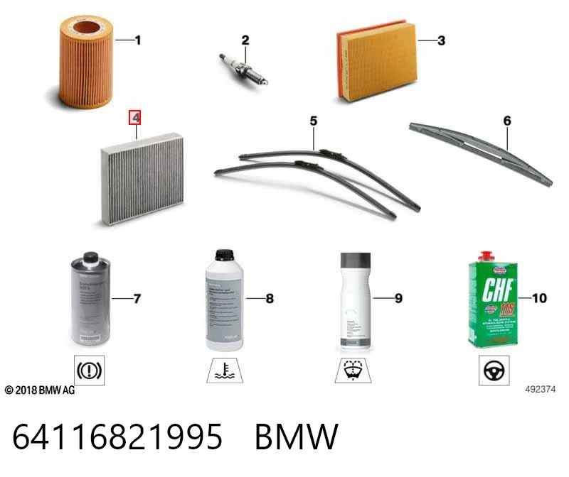 64116821995 BMW Filtr kabiny