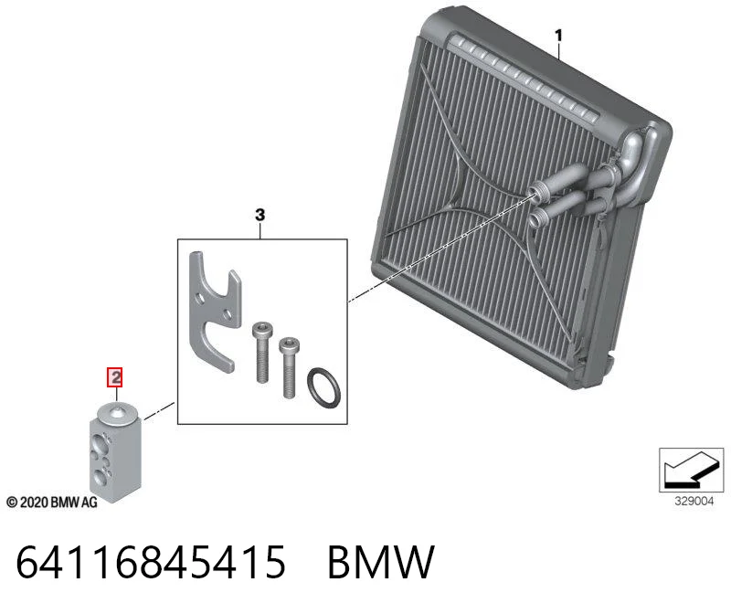 64116845415 BMW Zawór termostatyczny klimatyzacji