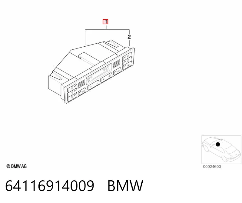  Sterownik trybów ogrzewania/klimatyzacji BMW 3 