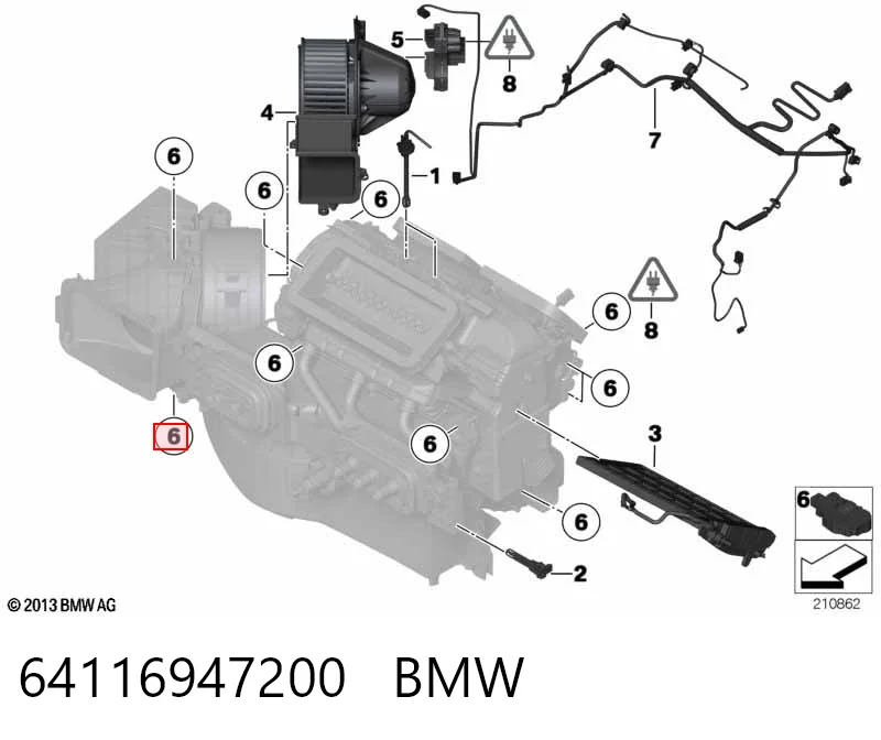 Silniczek klapy nagrzewnicy BMW 1 hatchback (E81) (2006 - 2012) cena, od 41,24 USD