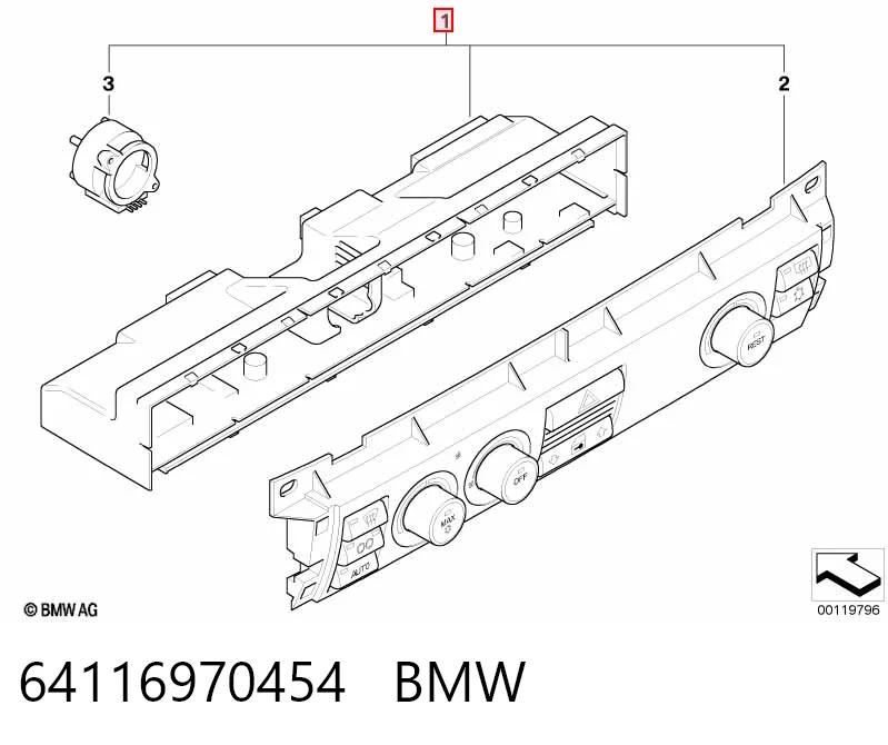 Sterownik trybów ogrzewania/klimatyzacji do BMW 7  E65, E66, E67