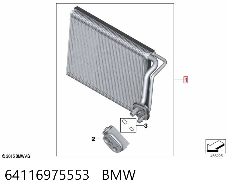 64116975553 BMW Parownik klimatyzacji