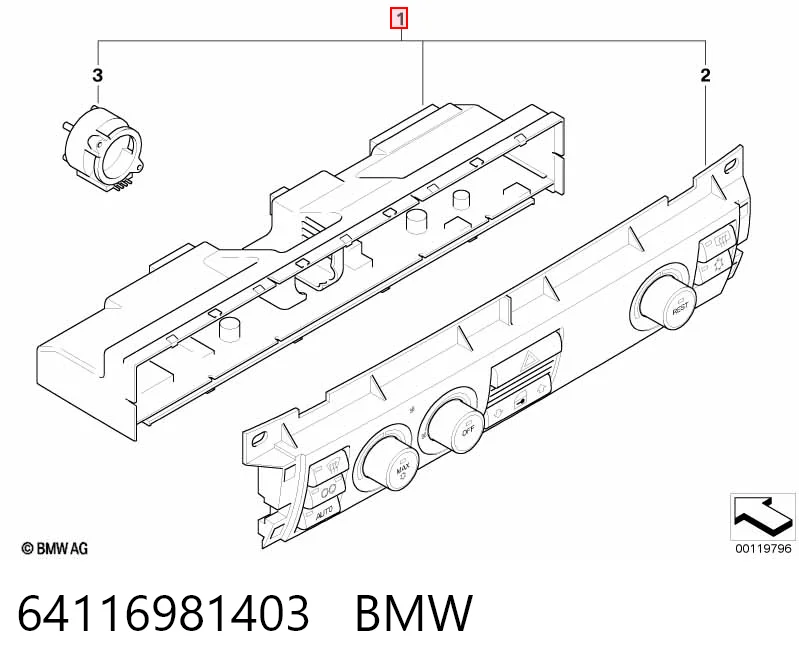 Sterownik trybów ogrzewania/klimatyzacji BMW 7 sedana (E65, E66, E67) (2001 - 2008) cena, od 159,53 USD