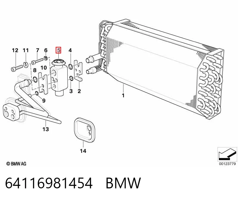 64116981454 BMW Zawór termostatyczny klimatyzacji