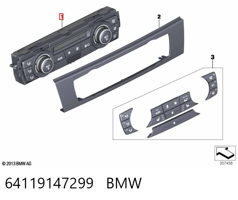 Sterownik trybów ogrzewania/klimatyzacji BMW 1 hatchback (E81) (2006 - 2012) cena, od 65,30 USD