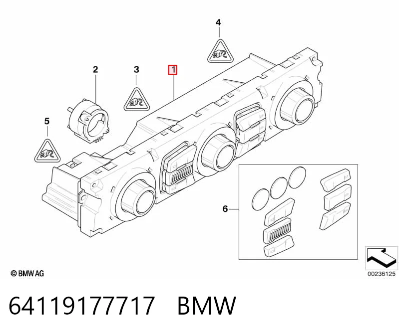 Sterownik trybów ogrzewania/klimatyzacji do BMW 5  E60