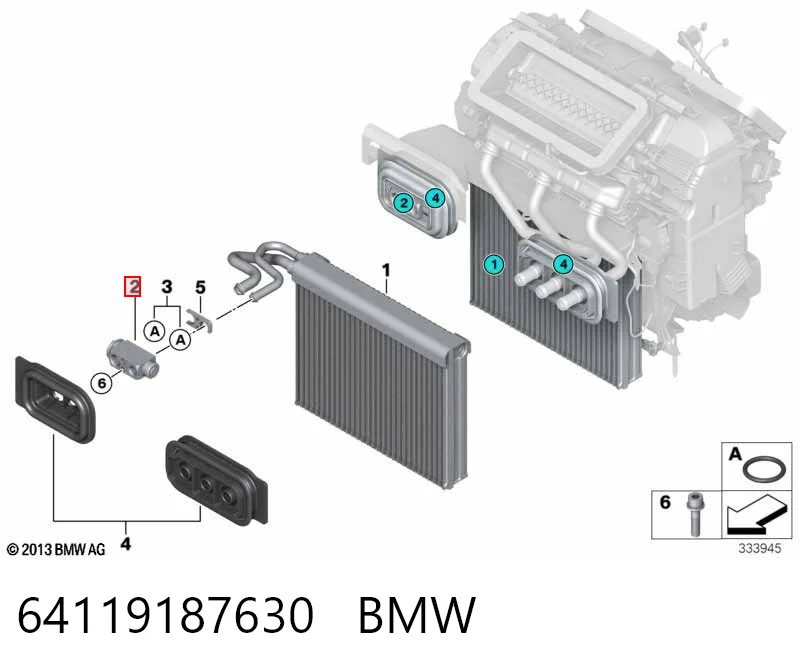 64119187630 BMW Zawór termostatyczny klimatyzacji