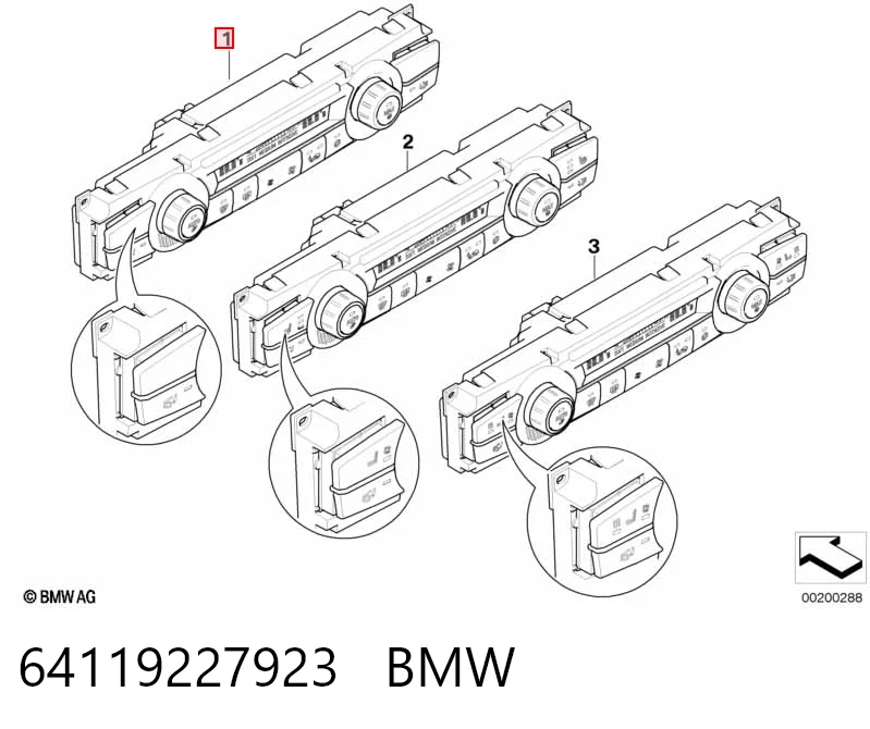 Sterownik trybów ogrzewania/klimatyzacji BMW X5 SUV (E70) (2007 - 2013) cena, od 168,69 USD