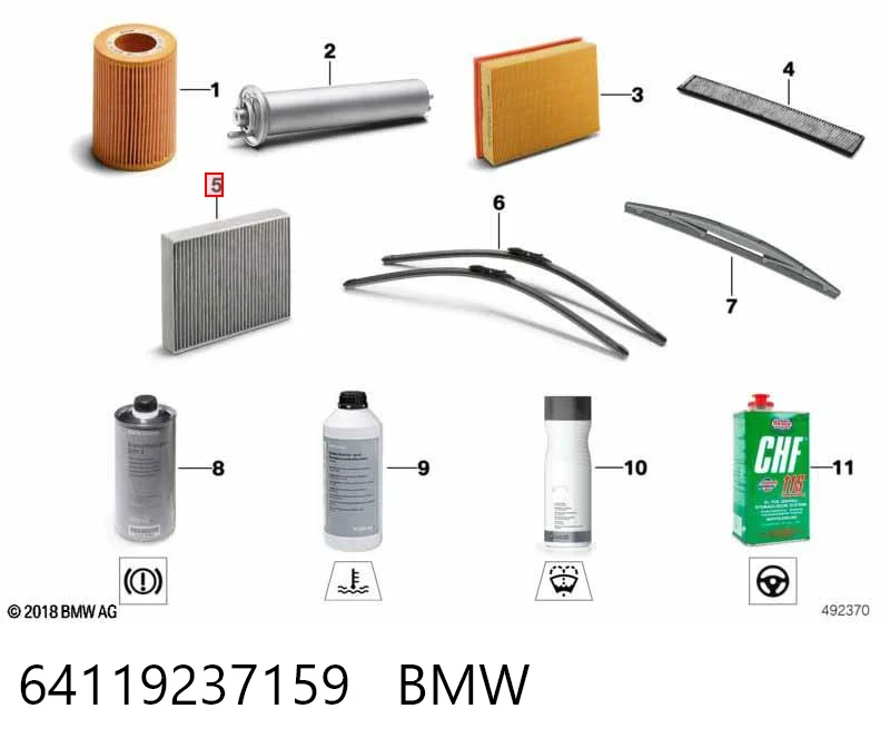 64119237159 BMW Filtr kabiny