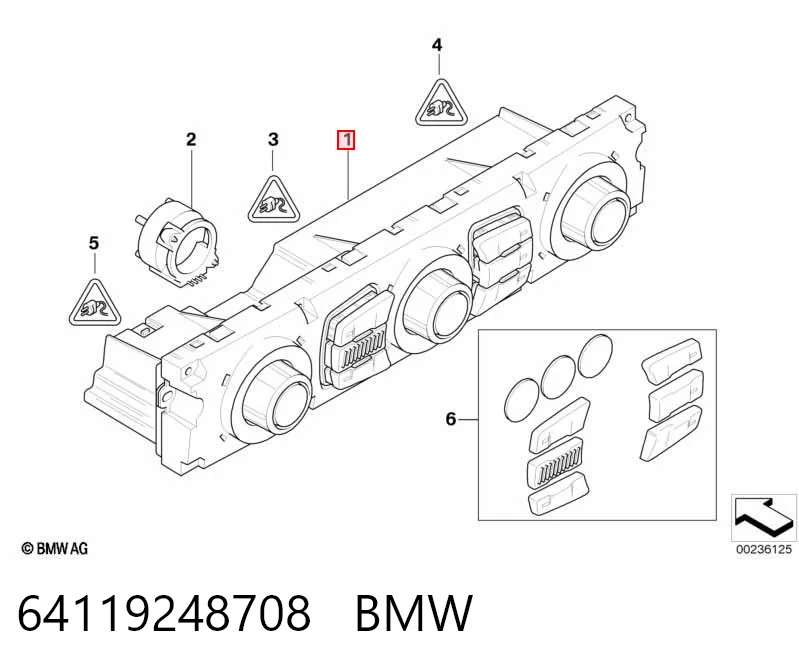 Sterownik trybów ogrzewania/klimatyzacji BMW 5 sedana (E60) (2003 - 2009) cena, od 158,56 USD