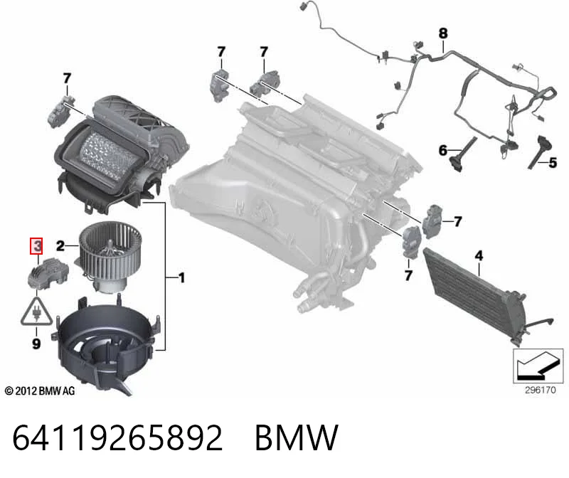 64119265892 BMW Rezystor wentylatora nagrzewnicy (ogrzewacza kabiny)