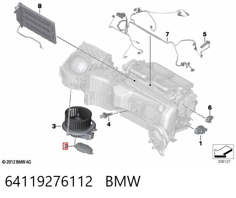 64119276112 BMW Rezystor wentylatora nagrzewnicy (ogrzewacza kabiny)