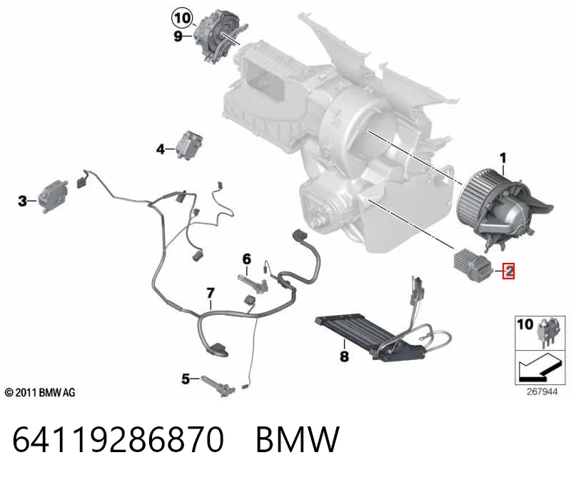 64119286870 BMW Rezystor wentylatora nagrzewnicy (ogrzewacza kabiny)