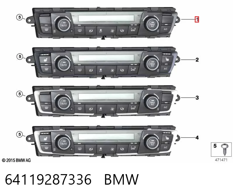 Sterownik trybów ogrzewania/klimatyzacji do BMW 3  F30, F80