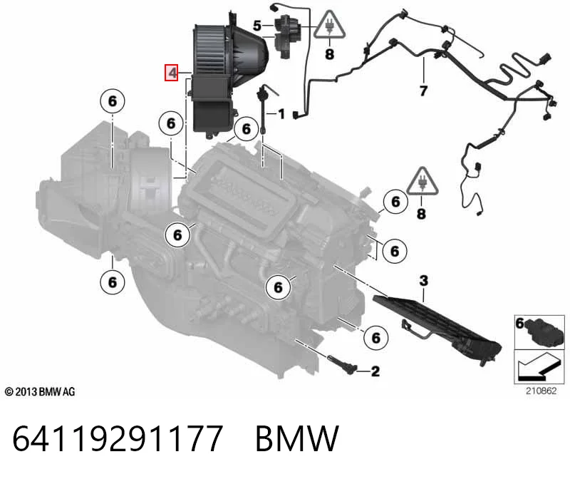 64119291177 BMW Silniczek wentylatora nagrzewnicy (ogrzewacza wnętrza)