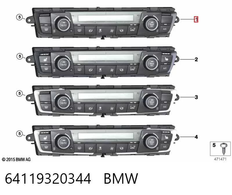 Sterownik trybów ogrzewania/klimatyzacji BMW 3 sedana (F30, F80) (2011 - 2018) cena, od 87,88 USD