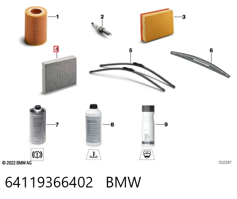 64119366402 BMW Filtr kabiny