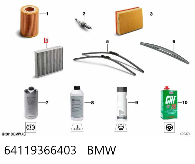 64119366403 BMW Filtr kabiny