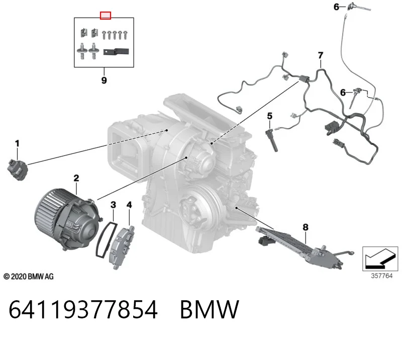 64119377854 BMW Rezystor wentylatora nagrzewnicy (ogrzewacza kabiny)