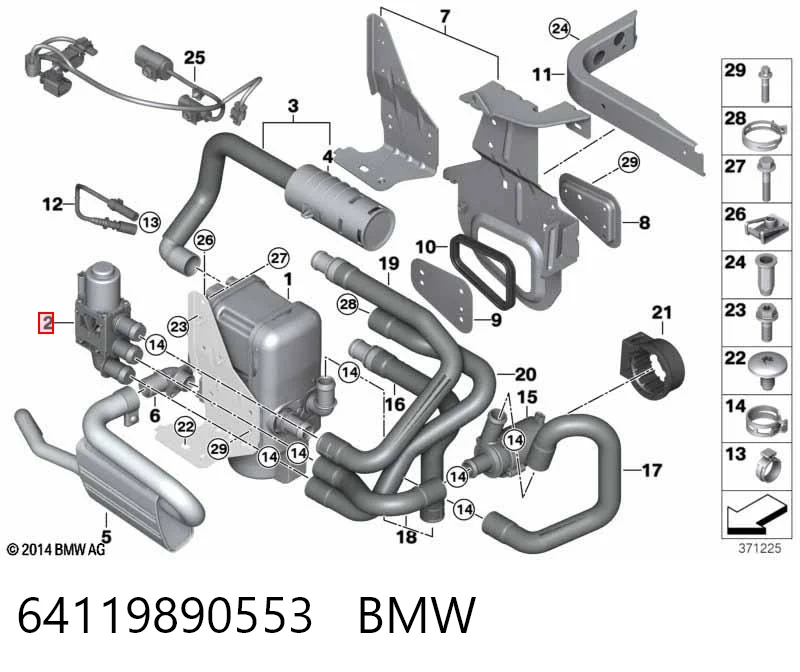 64119890553 BMW Regulujący zawór chłodziwa