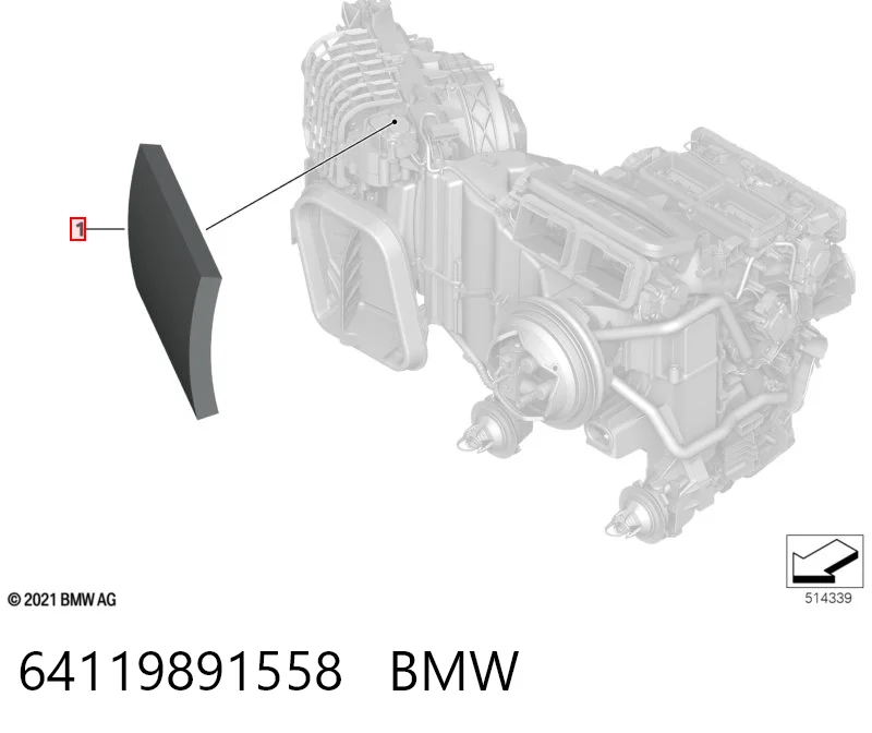 64119891558 BMW Filtr kabiny