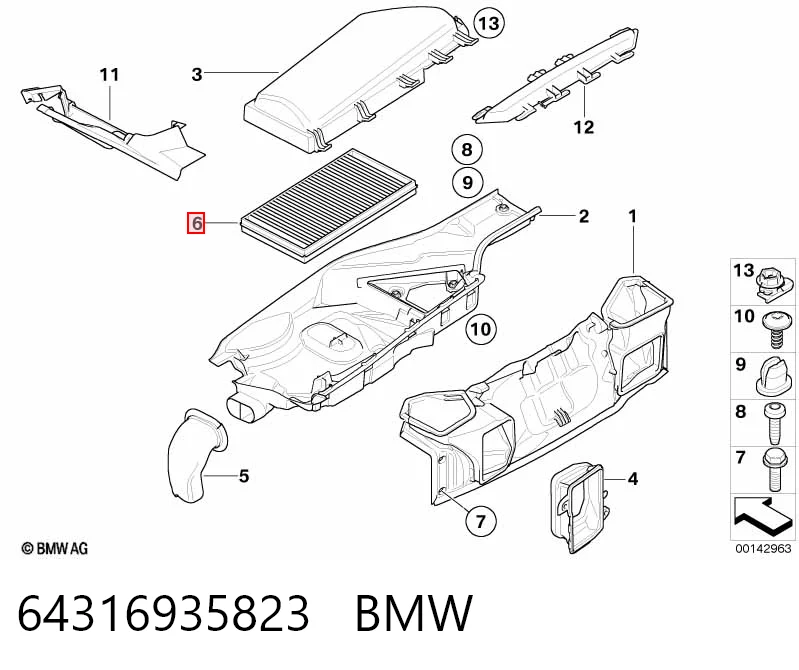 64316935823 BMW Filtr kabiny