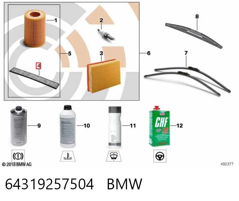 64319257504 BMW Filtr kabiny