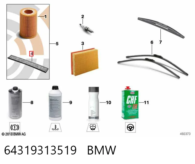 64319313519 BMW Filtr kabiny