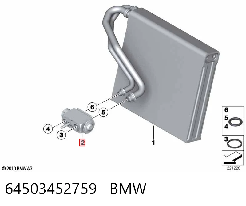 64503452759 BMW Zawór termostatyczny klimatyzacji