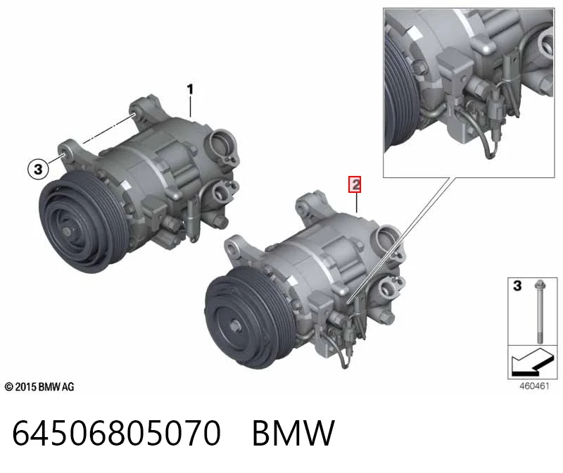 64506805070 BMW Sprężarka klimatyzacji