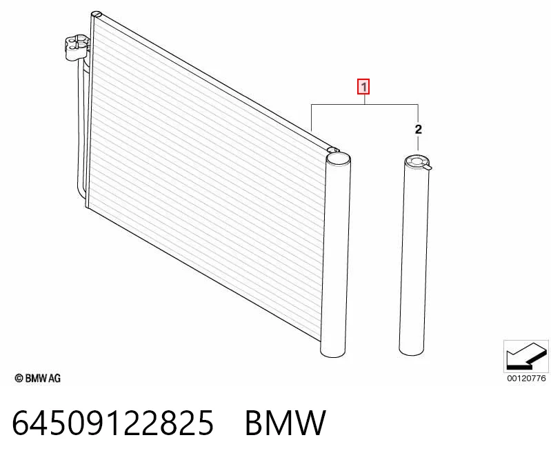 64509122825 BMW Chłodnica klimatyzacji
