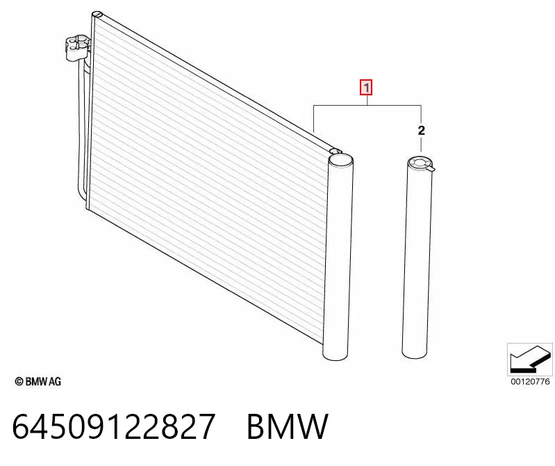 64509122827 BMW Chłodnica klimatyzacji