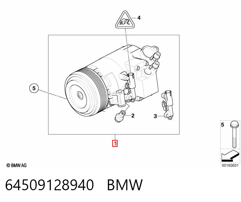64509128940 BMW Sprężarka klimatyzacji