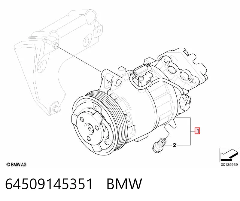 64509145351 BMW Sprężarka klimatyzacji