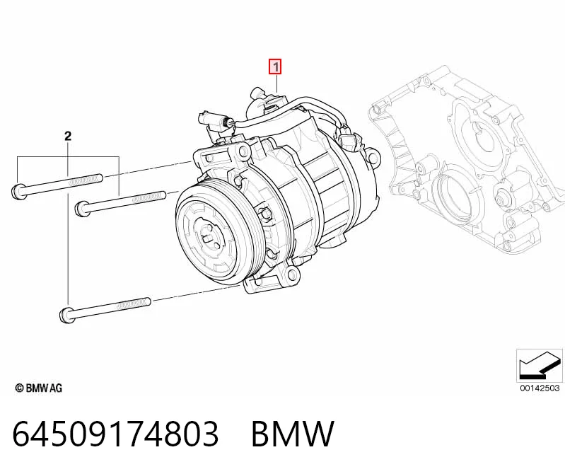 64509174803 BMW Sprężarka klimatyzacji