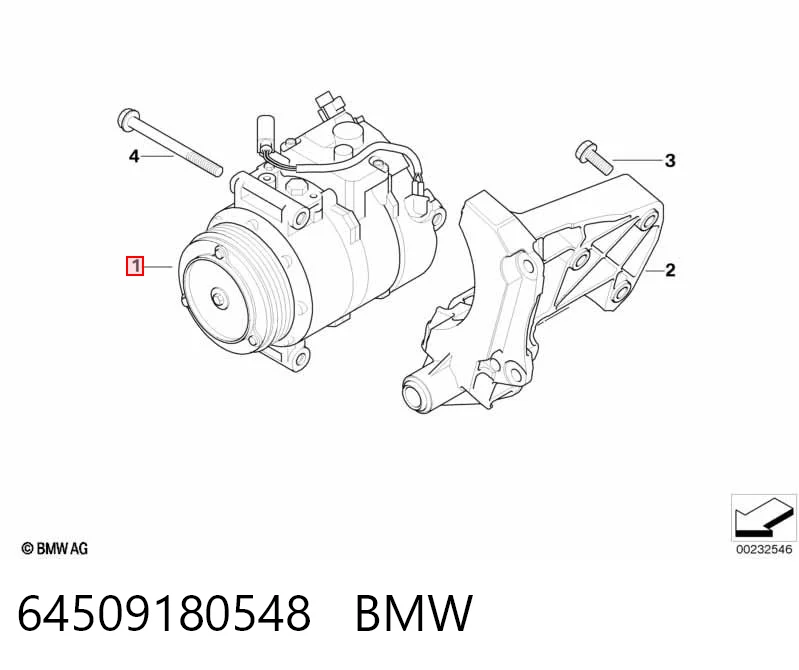 64509180548 BMW Sprężarka klimatyzacji