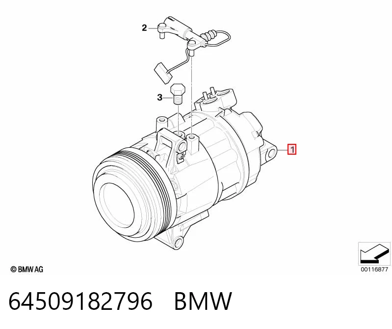 64509182796 BMW Sprężarka klimatyzacji