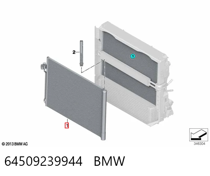 64509239944 BMW Chłodnica klimatyzacji