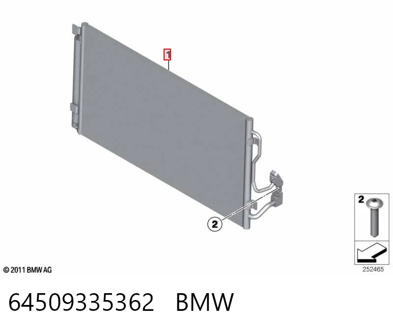 64509335362 BMW Chłodnica klimatyzacji