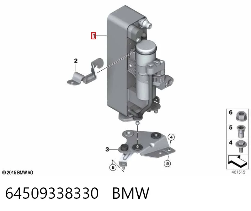 64509338330 BMW Chłodnica klimatyzacji